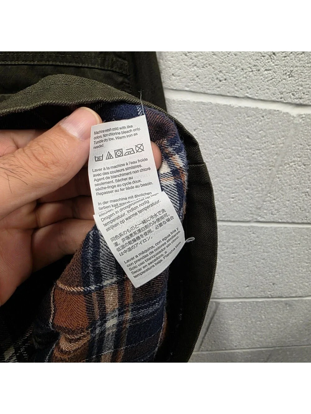J Crew Mercantile Chore Coat Mens XL Green Flannel Lined Barn Field Jacket 25x32